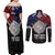 Aotearoa and Samoa Mo Te Tiriti Couples Matching Off Shoulder Maxi Dress and Long Sleeve Button Shirt Tangata Moana Stand with Tangata Whenua