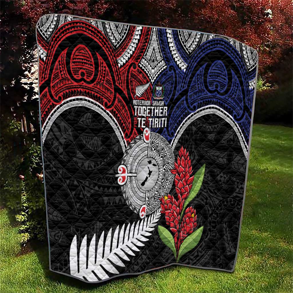 Aotearoa and Samoa Mo Te Tiriti Quilt Tangata Moana Stand with Tangata Whenua