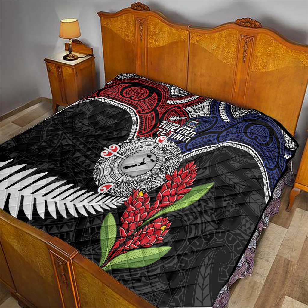 Aotearoa and Samoa Mo Te Tiriti Quilt Tangata Moana Stand with Tangata Whenua