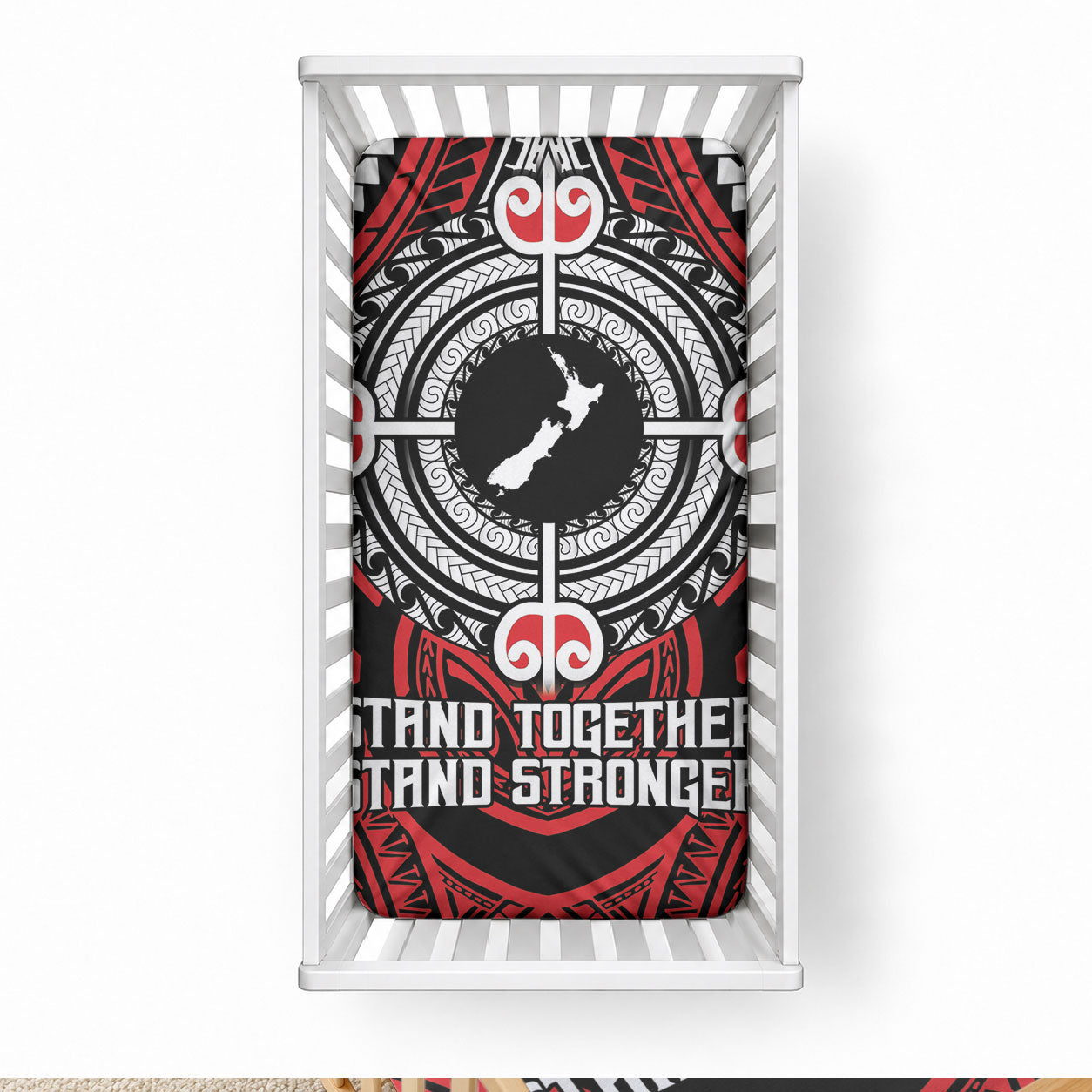 Aotearoa Proud To Be Maori Baby Bed Cover New Zealand Fight Together LT9 28 × 52 in Red - Polynesian Pride