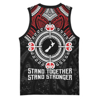 Aotearoa Proud To Be Maori Basketball Jersey New Zealand Fight Together - Polynesian Pride