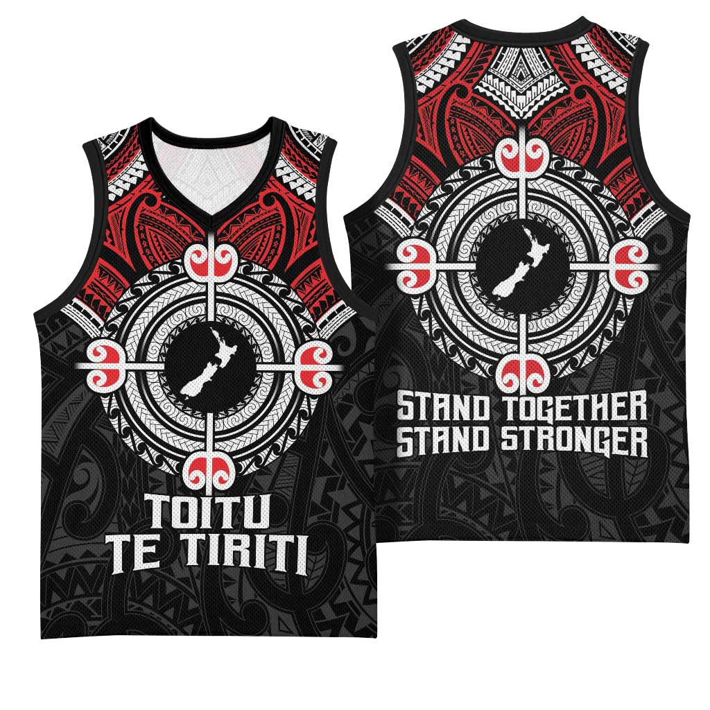 Aotearoa Proud To Be Maori Basketball Jersey New Zealand Fight Together - Polynesian Pride
