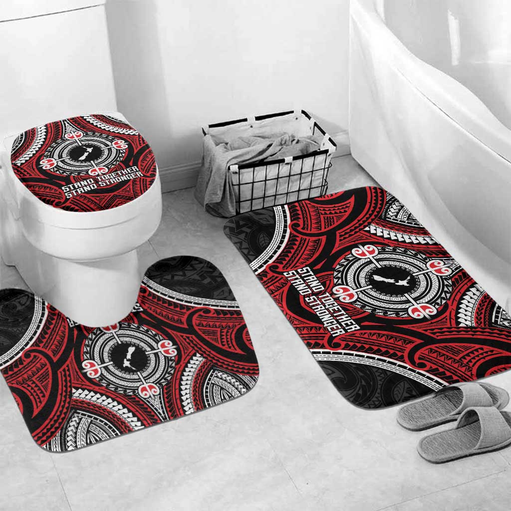 Aotearoa Proud To Be Maori Bathroom Set New Zealand Fight Together - Polynesian Pride