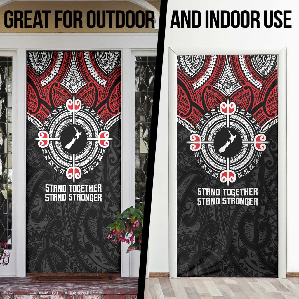 Aotearoa Proud To Be Maori Door Cover New Zealand Fight Together - Polynesian Pride
