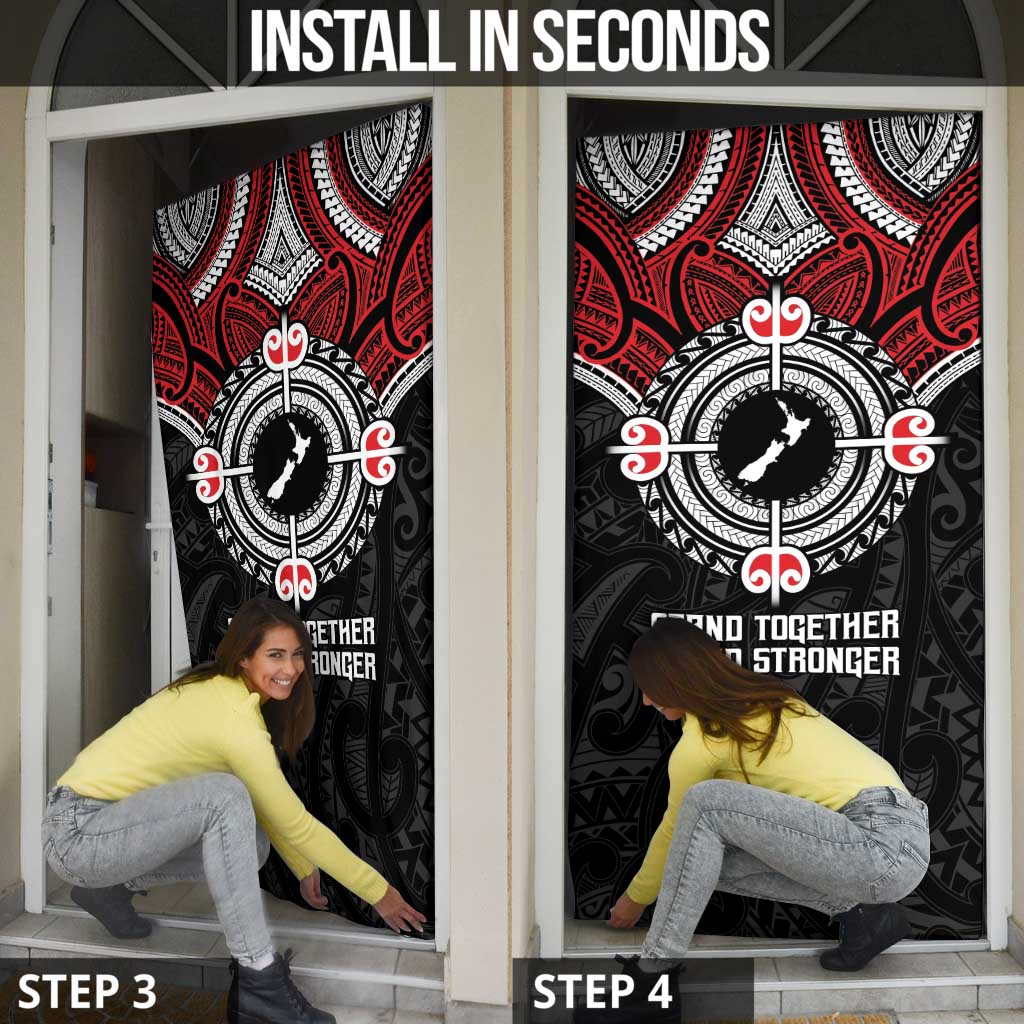 Aotearoa Proud To Be Maori Door Cover New Zealand Fight Together - Polynesian Pride