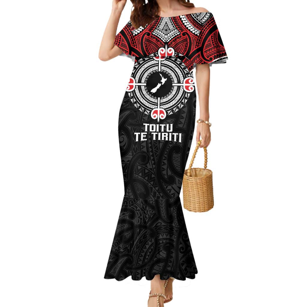 Aotearoa Proud To Be Maori Mermaid Dress New Zealand Fight Together LT9 Women Red - Polynesian Pride