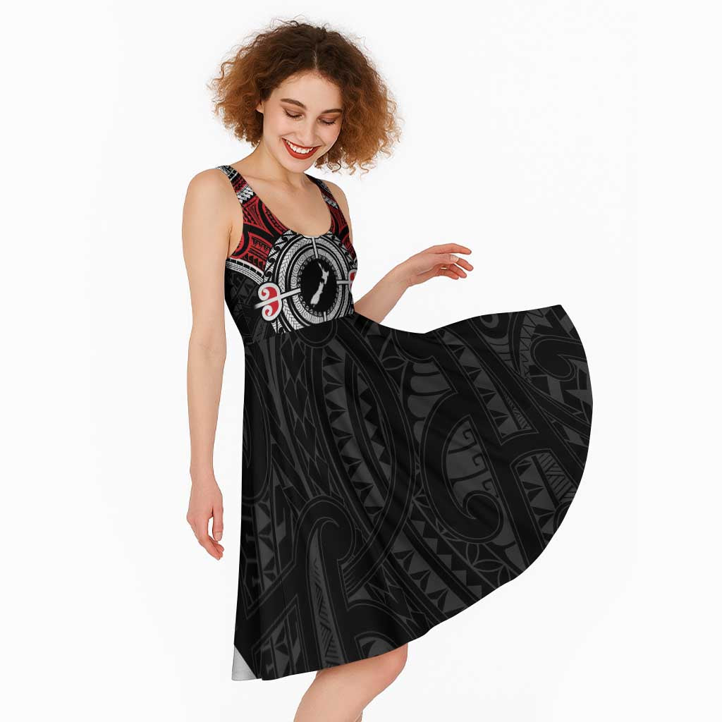 Aotearoa Proud To Be Maori Midi Dress New Zealand Fight Together - Polynesian Pride