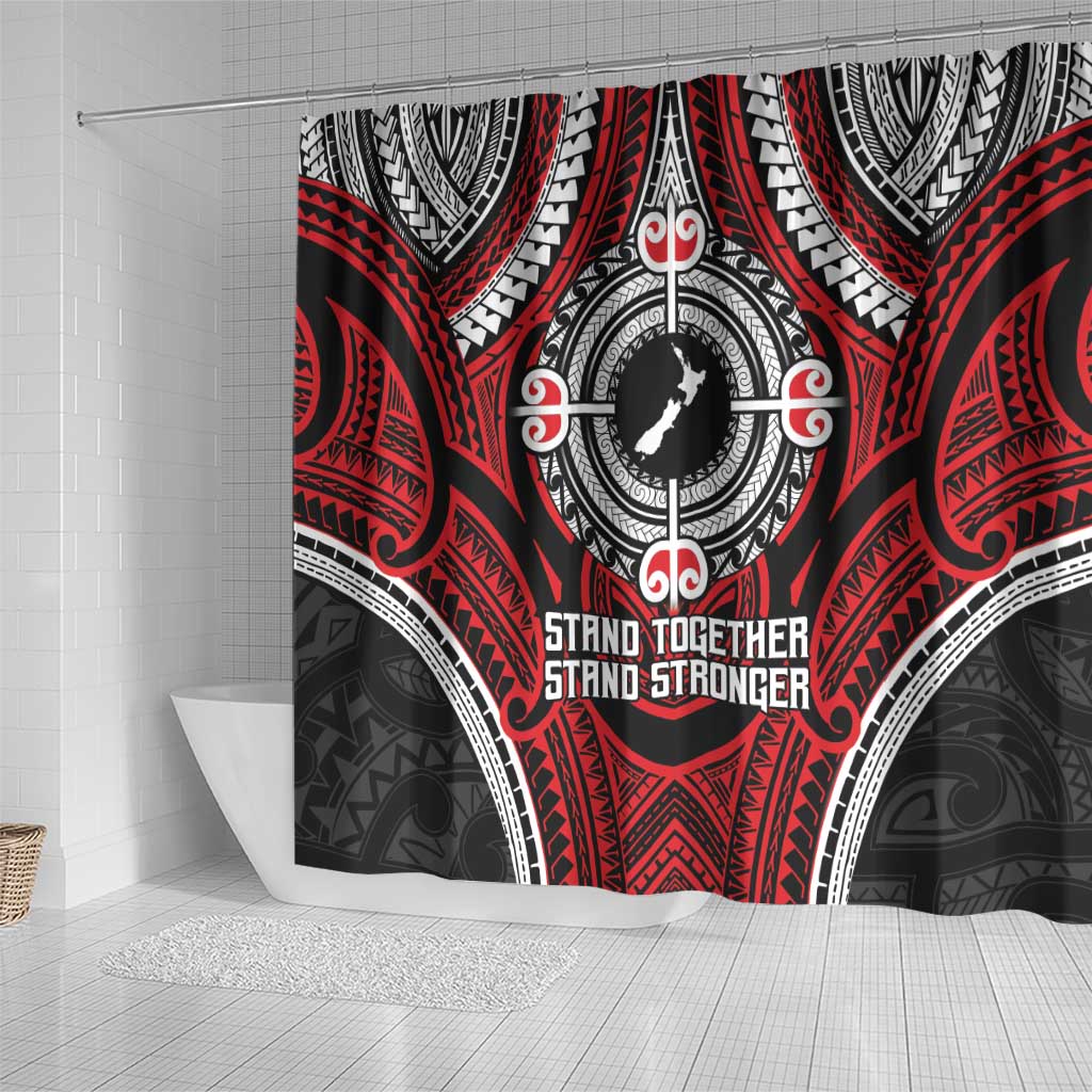 Aotearoa Proud To Be Maori Shower Curtain New Zealand Fight Together