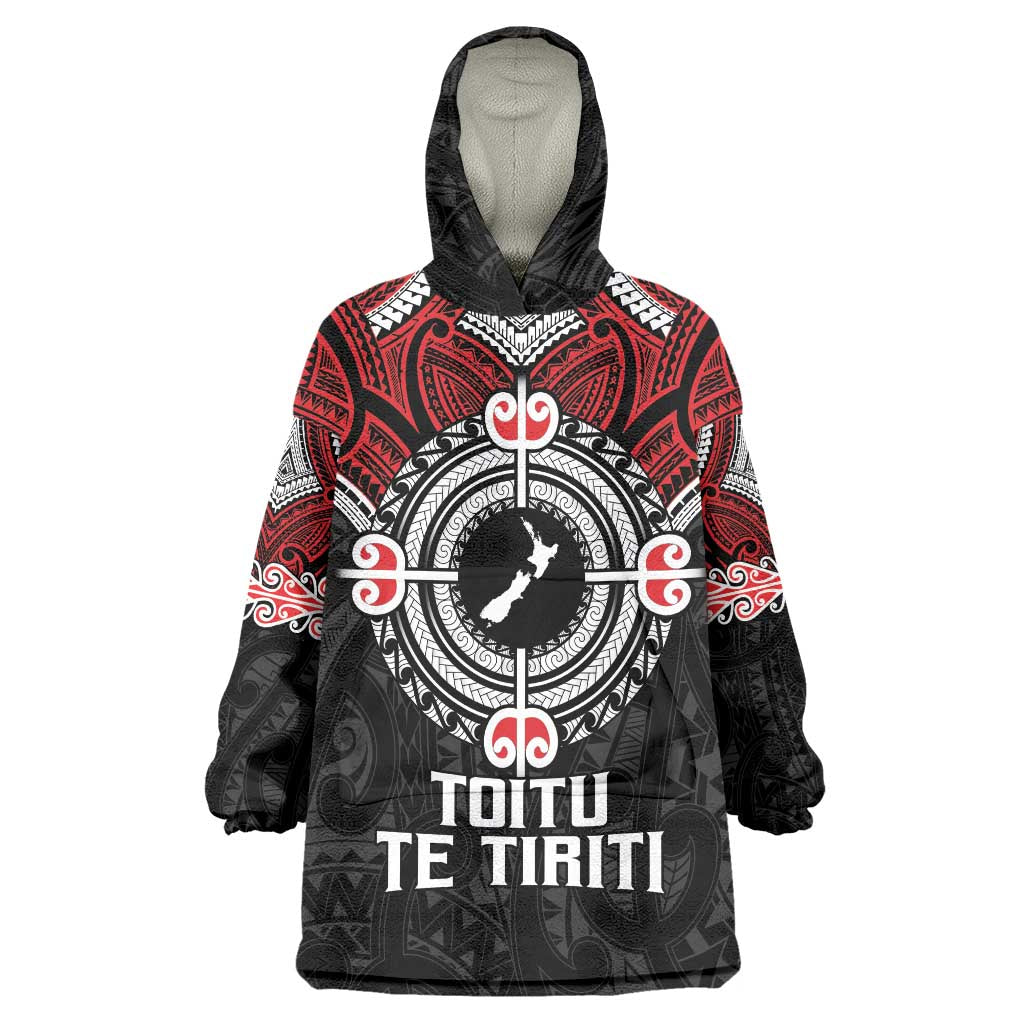 Aotearoa Proud To Be Maori Wearable Blanket Hoodie New Zealand Fight Together