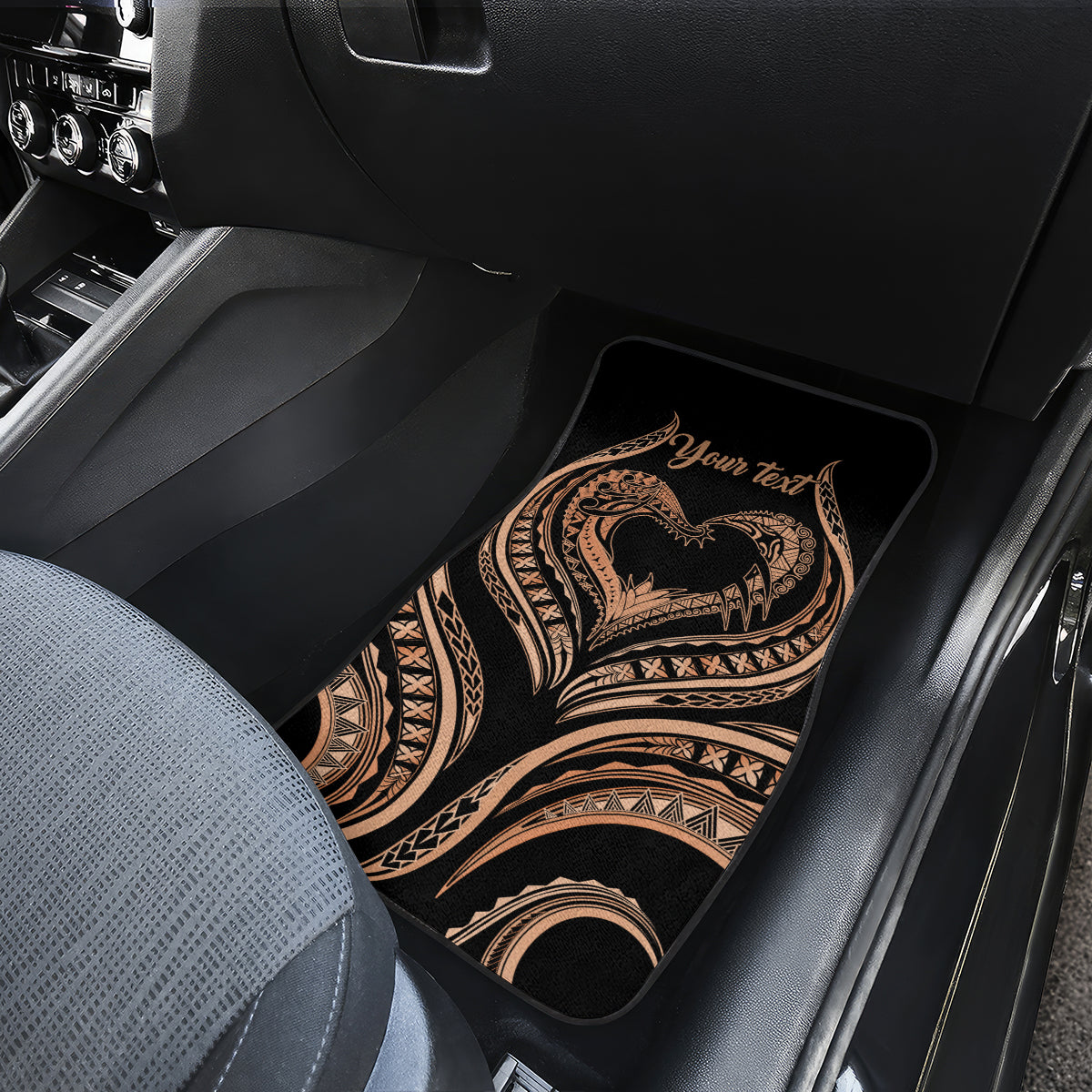 Personalised Valentines Day Romantic Lovers Car Mats LT9 - Polynesian Pride