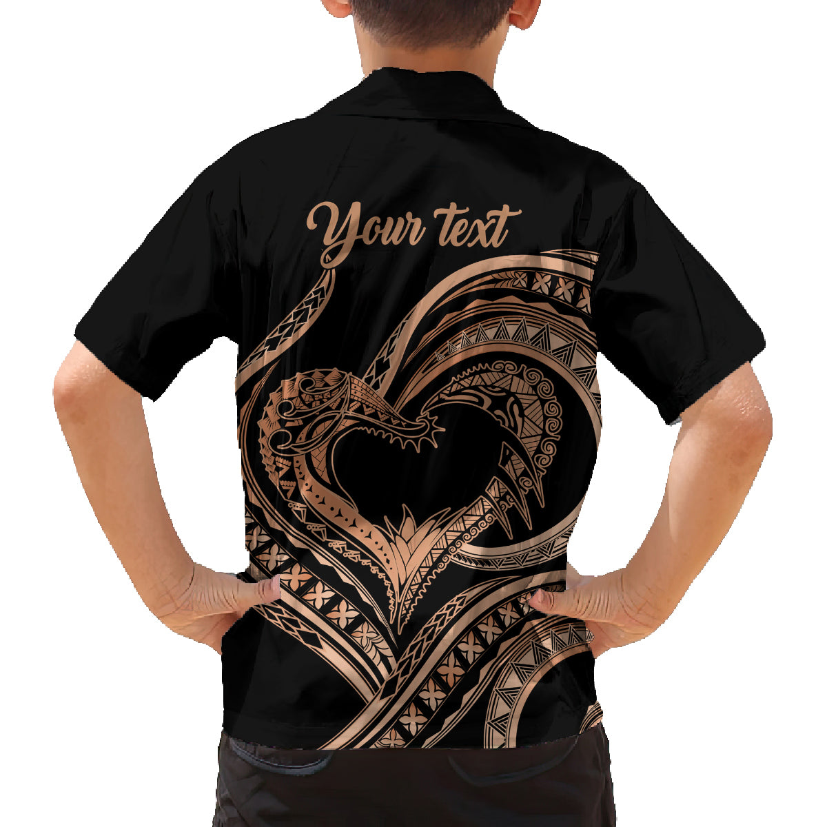 Personalised Valentines Day Romantic Lovers Family Matching Off Shoulder Short Dress and Hawaiian Shirt LT9 - Polynesian Pride