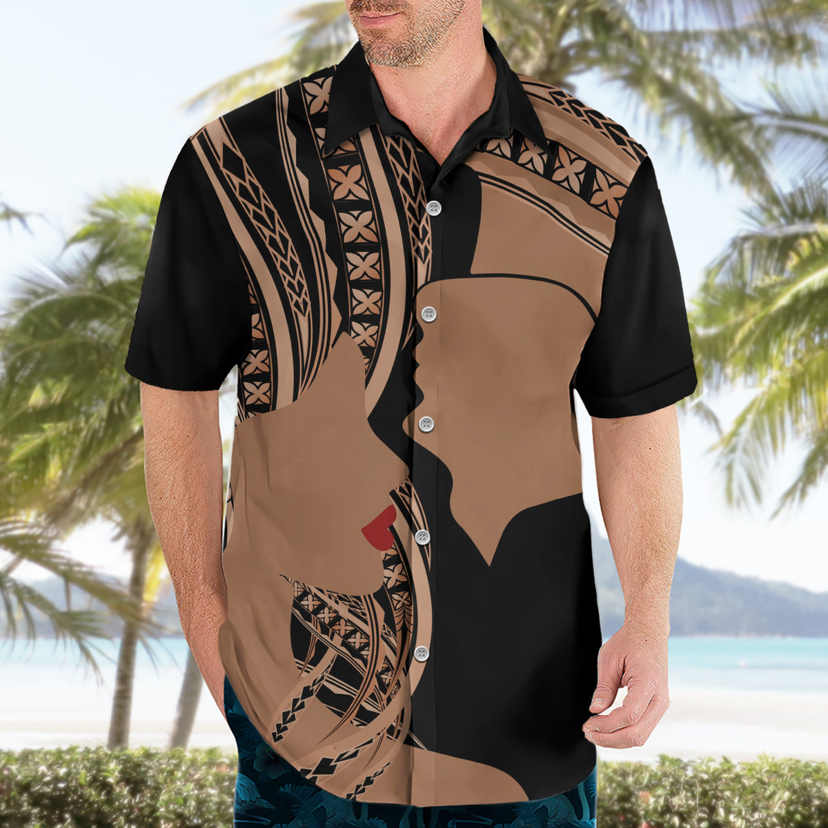 Personalised Valentines Day Romantic Lovers Hawaiian Shirt LT9 - Polynesian Pride