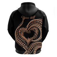 Personalised Valentines Day Romantic Lovers Hoodie LT9 - Polynesian Pride