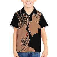 Personalised Valentines Day Romantic Lovers Kid Hawaiian Shirt LT9 Kid Gold - Polynesian Pride