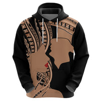 Personalised Valentines Day Romantic Lovers Zip Hoodie LT9 - Polynesian Pride
