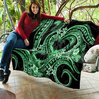 Polynesia Valentines Day Forever In My Heart Tattoo Quilt Green Style LT9 - Polynesian Pride