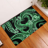 Polynesia Valentines Day Forever In My Heart Tattoo Rubber Doormat Green Style LT9 Green - Polynesian Pride