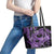 Polynesia Valentines Day Forever In My Heart Tattoo Leather Tote Bag Purple Style LT9 - Polynesian Pride