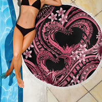 Polynesia Valentines Day Forever In My Heart Tattoo Beach Blanket Pink Style LT9 - Polynesian Pride