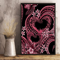 Polynesia Valentines Day Forever In My Heart Tattoo Canvas Wall Art Pink Style LT9 - Polynesian Pride