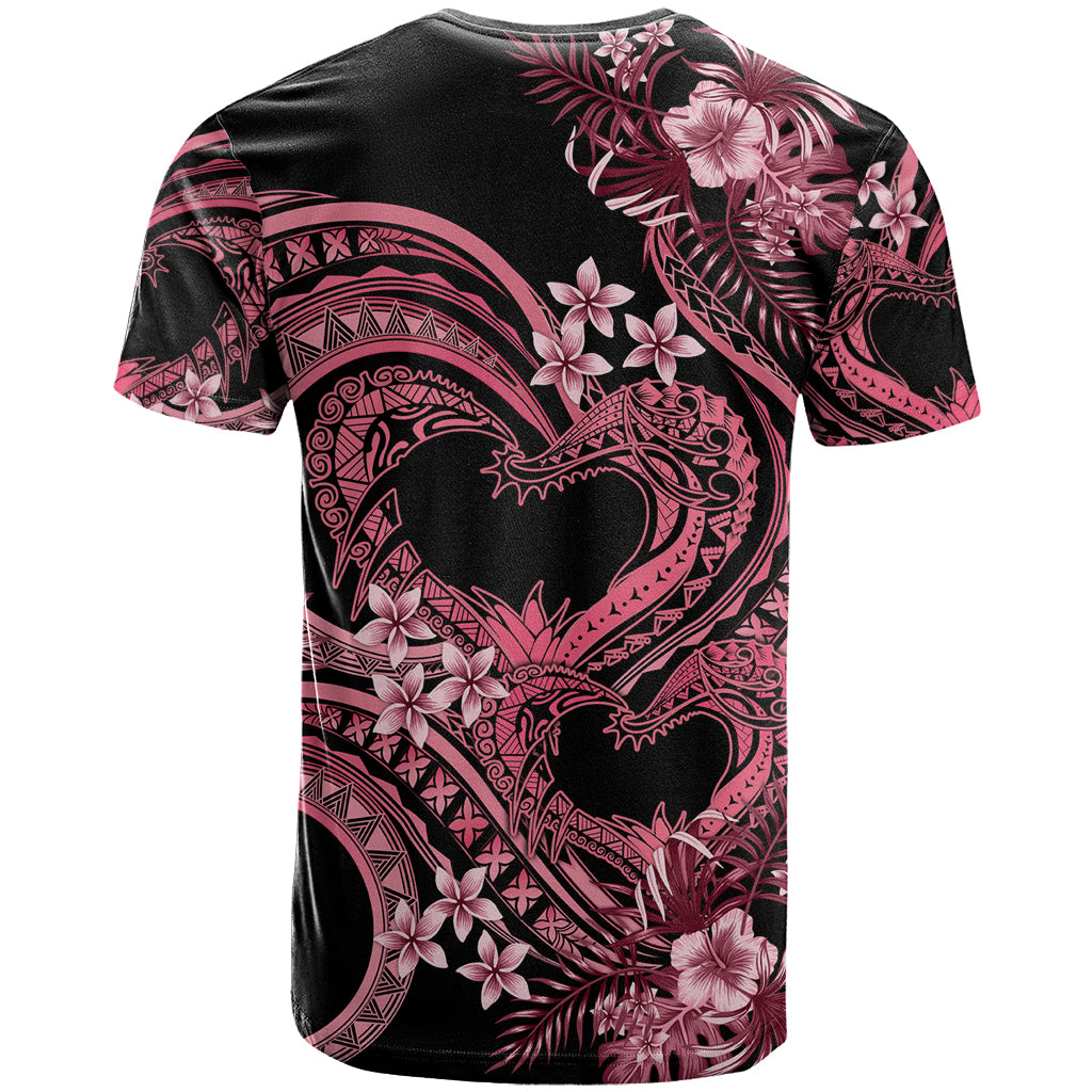 Polynesia Valentines Day Forever In My Heart Tattoo T Shirt Pink Style LT9 - Polynesian Pride