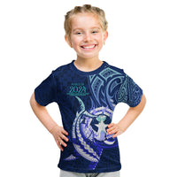 Personalised Northern Mariana Islands Kid T Shirt Commonwealth Day 2024 LT9 Ocean Blue - Polynesian Pride