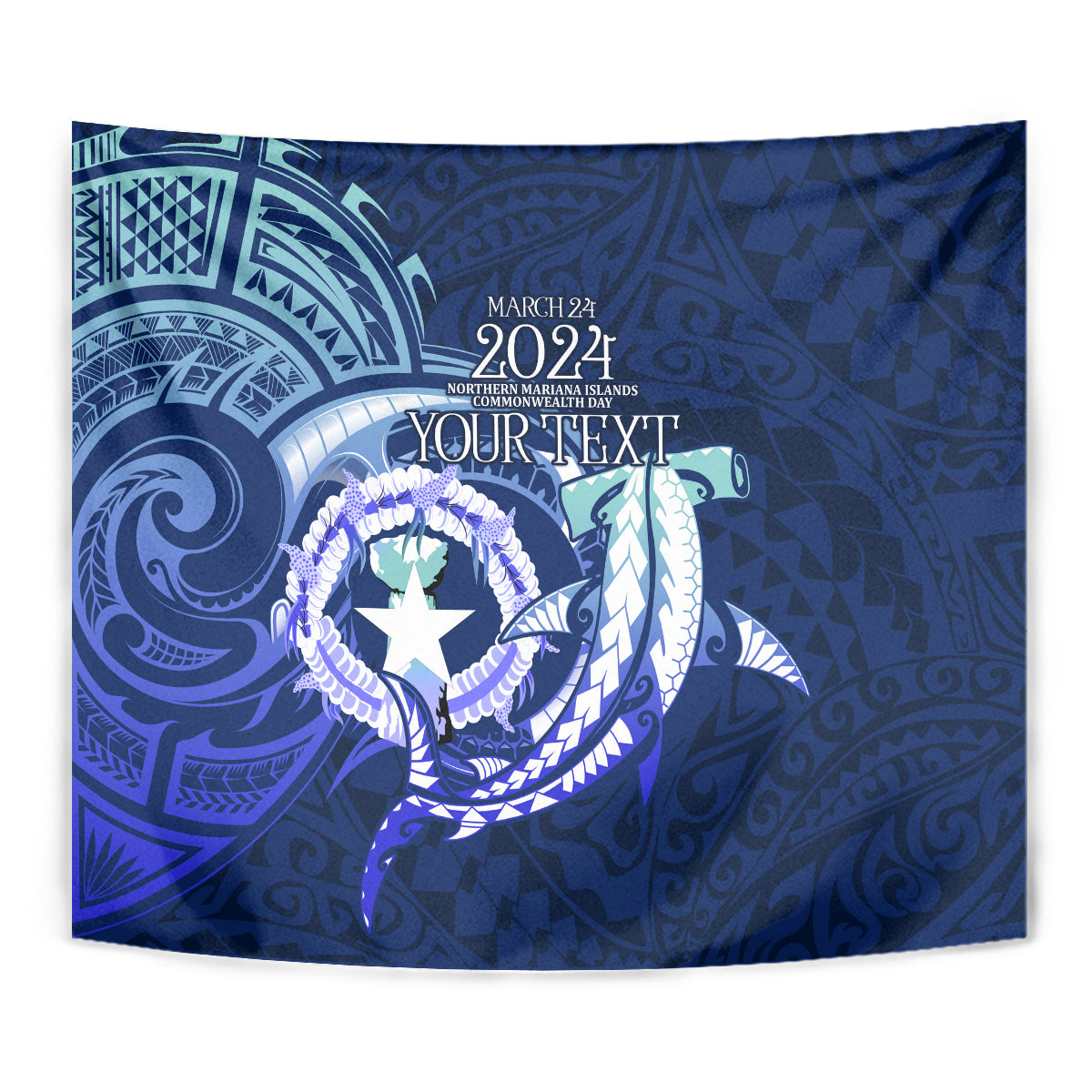 Personalised Northern Mariana Islands Tapestry Commonwealth Day 2024