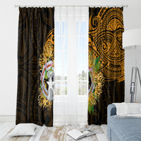 Northern Mariana Islands Ylang-ylang Mwarmwar Window Curtain Polynesian Gold Style