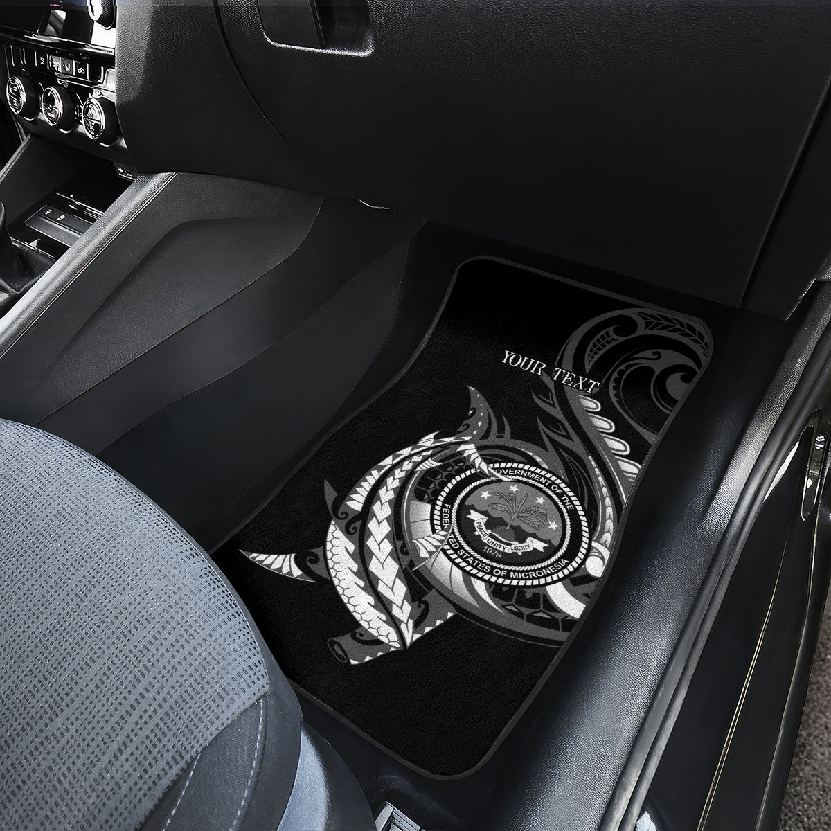 Personalised FSM Culture Day Car Mats Hammerhead Shark Tribal 2024