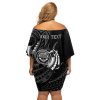 Personalised FSM Culture Day Family Matching Off Shoulder Short Dress and Hawaiian Shirt Hammerhead Shark Tribal 2024 LT9 - Polynesian Pride