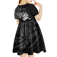 Personalised FSM Culture Day Kid Short Sleeve Dress Hammerhead Shark Tribal 2024 LT9 - Polynesian Pride