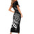 Personalised FSM Culture Day Short Sleeve Bodycon Dress Hammerhead Shark Tribal 2024 LT9 - Polynesian Pride