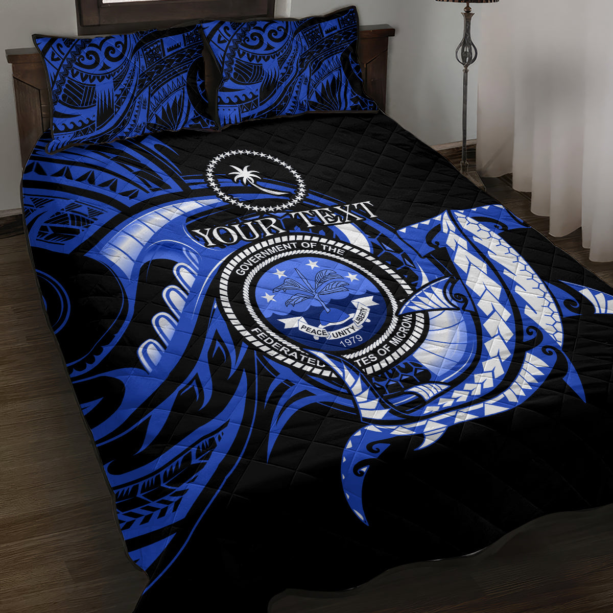 Personalised Chuuk FSM Culture Day Quilt Bed Set Hammerhead Shark Tattoo 2024