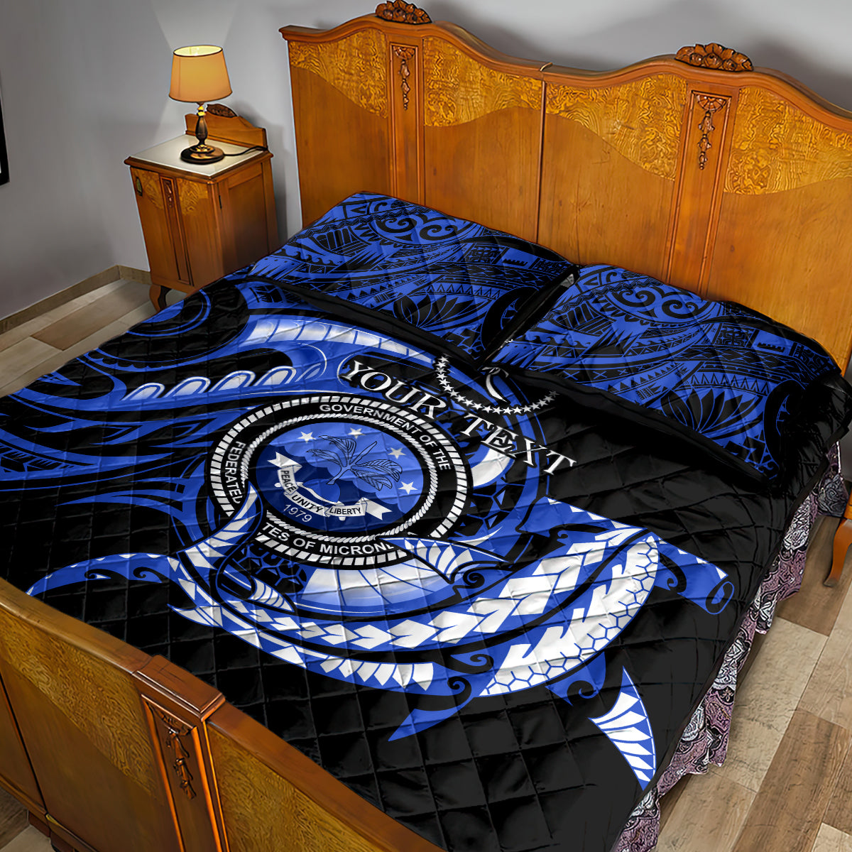 Personalised Chuuk FSM Culture Day Quilt Bed Set Hammerhead Shark Tattoo 2024