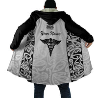 New Zealand Nurse RN 2026 Personalised Cloak White Maori Pattern Cultural Pride