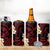 Hawaii Maui Islands Pacific Plumeria 4 in 1 Can Cooler Tumbler Red Polynesian Tattoo