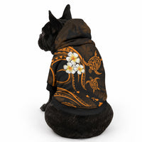Hawaii Oahu Islands Pet Hoodie Pacific Plumeria Gold Vibe LT9 - Polynesian Pride