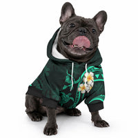 Hawaii Oahu Islands Pet Hoodie Pacific Plumeria Turquoise Vibe LT9 - Polynesian Pride