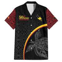 Papua New Guinea 50th Independence Day Family Matching Puletasi and Hawaiian Shirt Simple Oro Tapa Pattern - Polynesian Pride