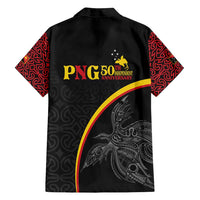 Papua New Guinea 50th Independence Day Family Matching Puletasi and Hawaiian Shirt Simple Oro Tapa Pattern - Polynesian Pride
