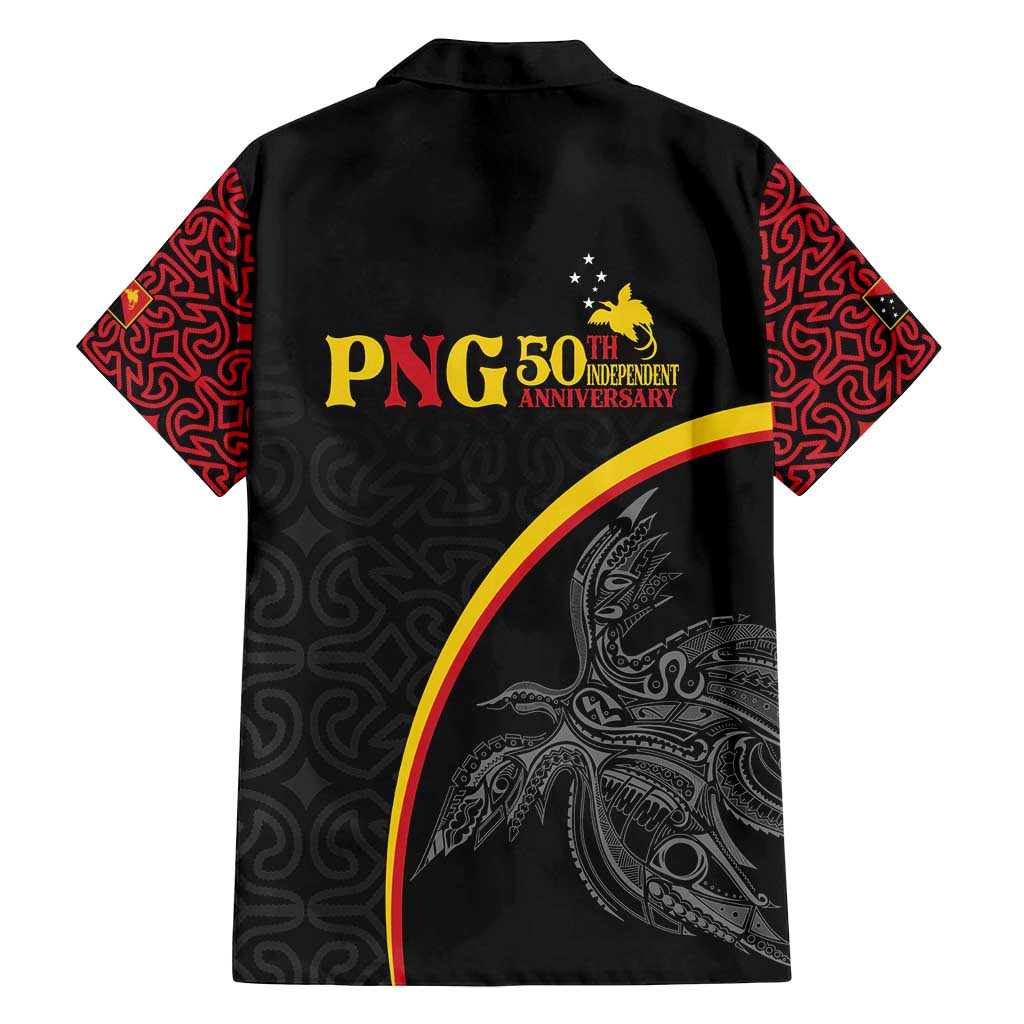 Papua New Guinea 50th Independence Day Family Matching Tank Maxi Dress and Hawaiian Shirt Simple Oro Tapa Pattern - Polynesian Pride