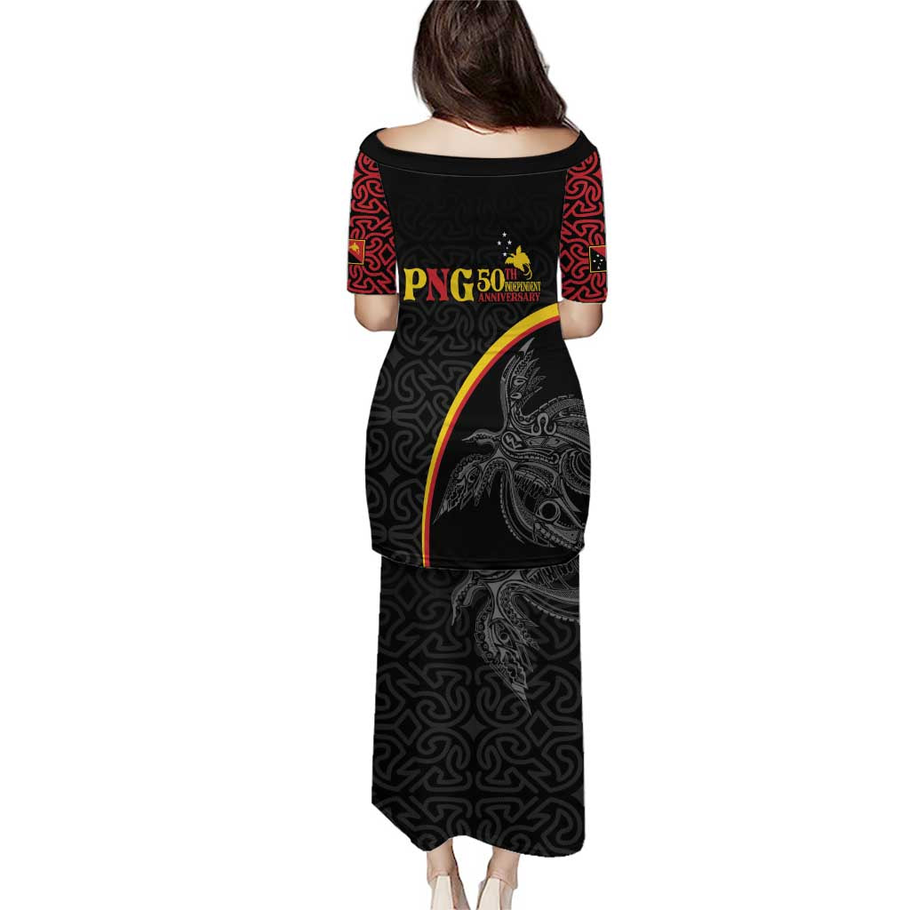 Papua New Guinea 50th Independence Day Puletasi Simple Oro Tapa Pattern - Polynesian Pride