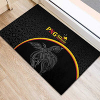 Papua New Guinea 50th Independence Day Rubber Doormat Simple Oro Tapa Pattern - Polynesian Pride