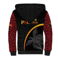 Papua New Guinea 50th Independence Day Sherpa Hoodie Simple Oro Tapa Pattern - Polynesian Pride