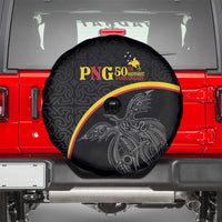 Papua New Guinea 50th Independence Day Spare Tire Cover Simple Oro Tapa Pattern - Polynesian Pride
