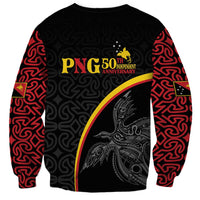 Papua New Guinea 50th Independence Day Sweatshirt Simple Oro Tapa Pattern - Polynesian Pride