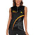 Papua New Guinea 50th Independence Day Women Sleeveless Polo Shirt Simple Oro Tapa Pattern - Polynesian Pride