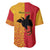 Papua New Guinea Oro Tapa Personalised Baseball Jersey Simple Bird of Paradise Style - Polynesian Pride