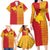 Papua New Guinea Oro Tapa Personalised Family Matching Long Sleeve Bodycon Dress and Hawaiian Shirt Simple Bird of Paradise Style - Polynesian Pride