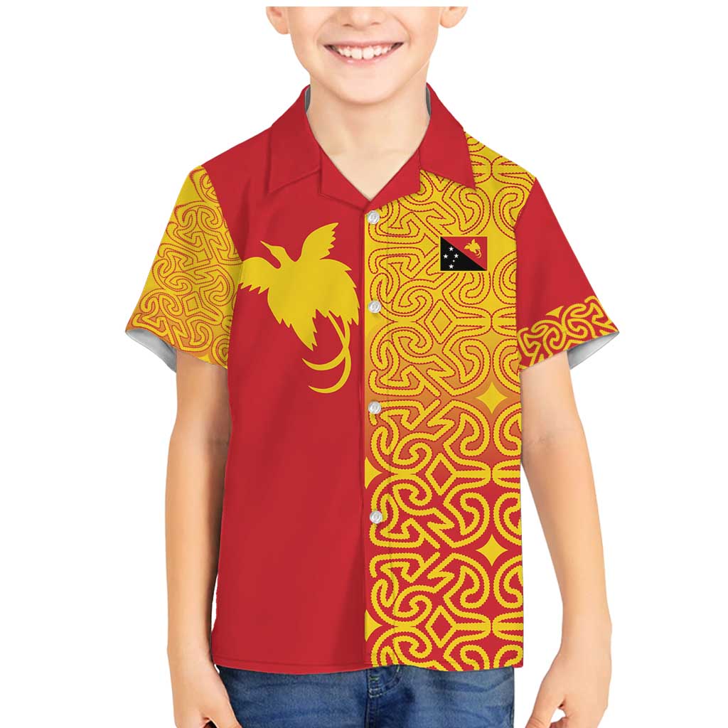 Papua New Guinea Oro Tapa Personalised Family Matching Mermaid Dress and Hawaiian Shirt Simple Bird of Paradise Style - Polynesian Pride